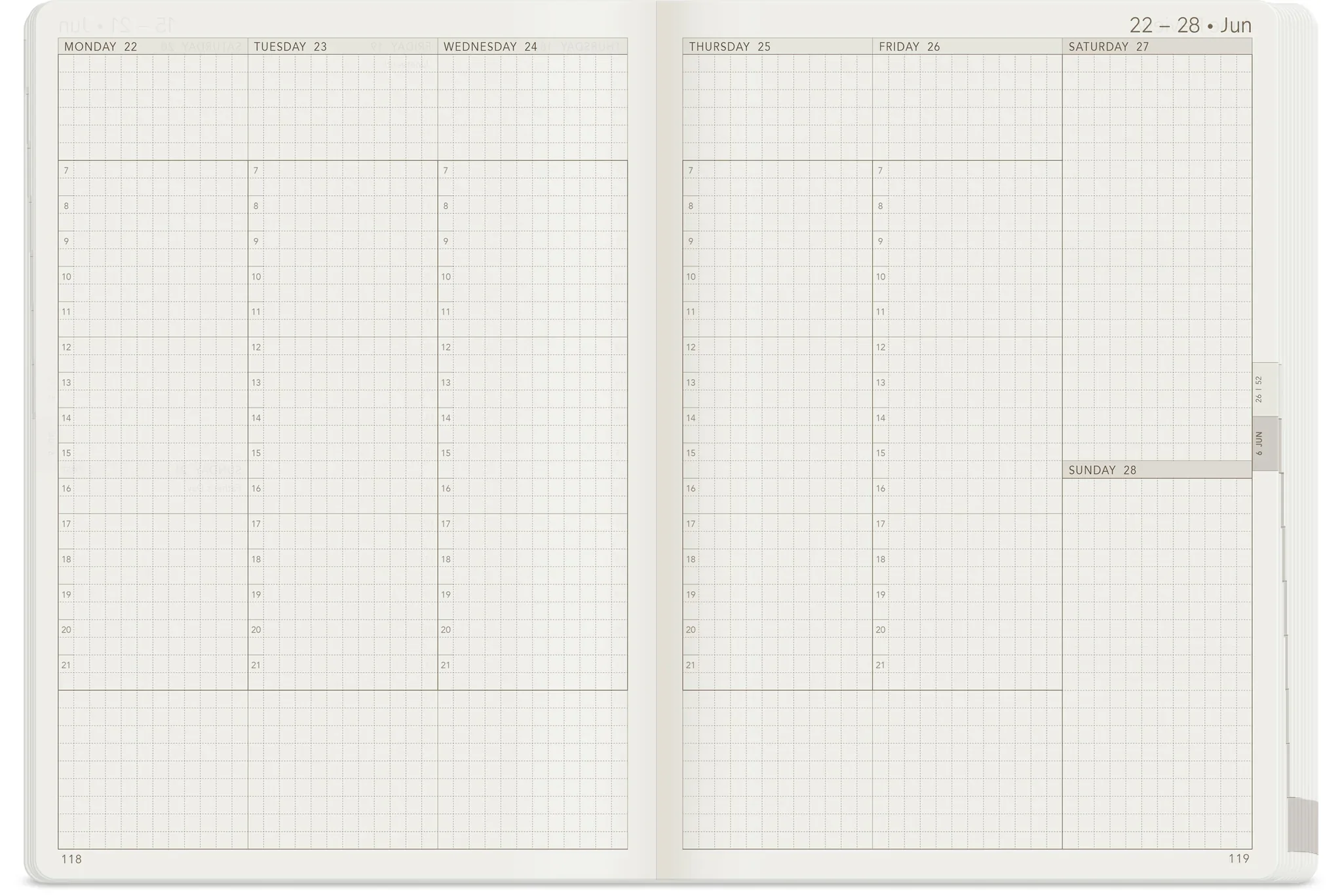 Wonderland222 2026 A6 Weekly Planner - All-in-One - Stacked Weekends - Image 2