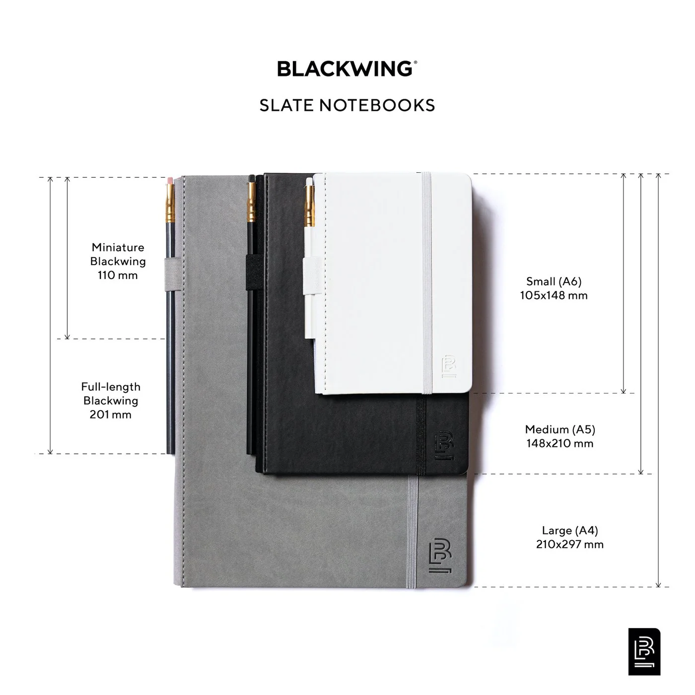 Blackwing Medium (A5) Slate Notebook- White - Image 4