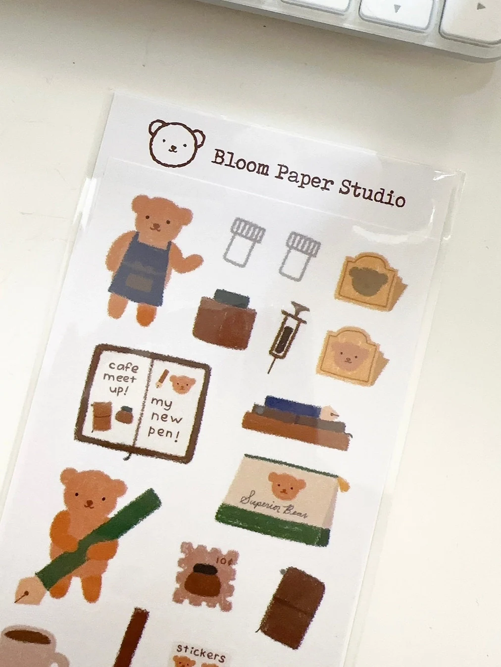 Bloom Paper Studio Sticker - Bear's Stationery Planner Journal - Image 2