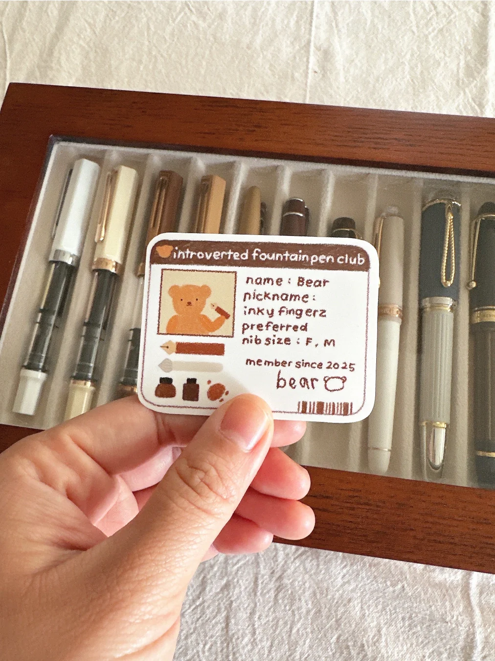 Bloom Paper Studio Sticker - Introverted Fountain Pen Club ID - Image 2