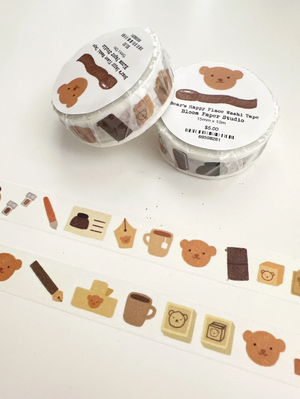 Bloom Paper Studio Washi Tape - Bear's Happy Place - Image 2