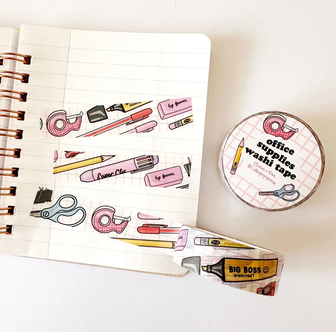 Calliope Pencil Factory - 15mm - Office Supplies Washi Tape