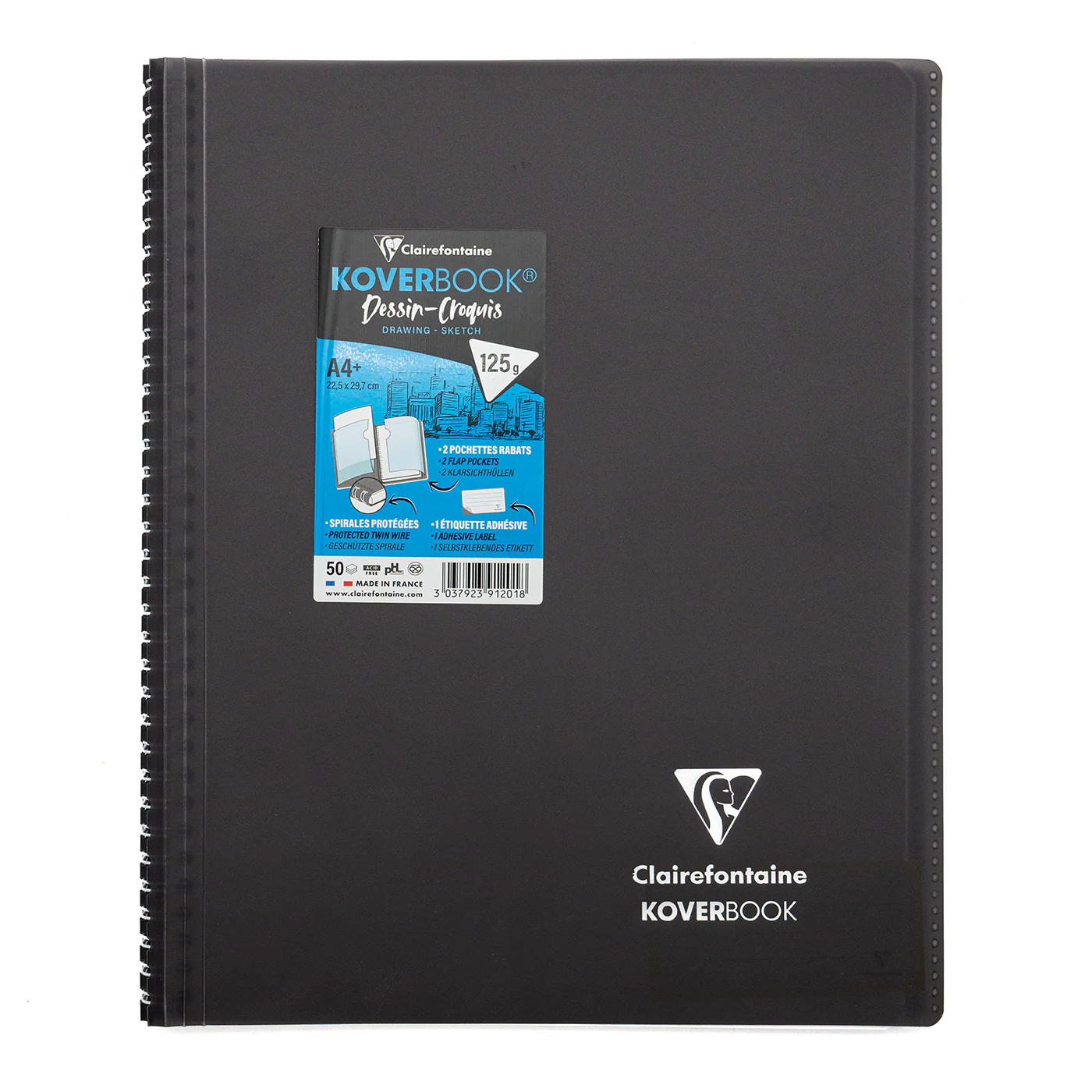 Clairefontaine A4+ Side Wirebound Sketch Notebook - Image 2