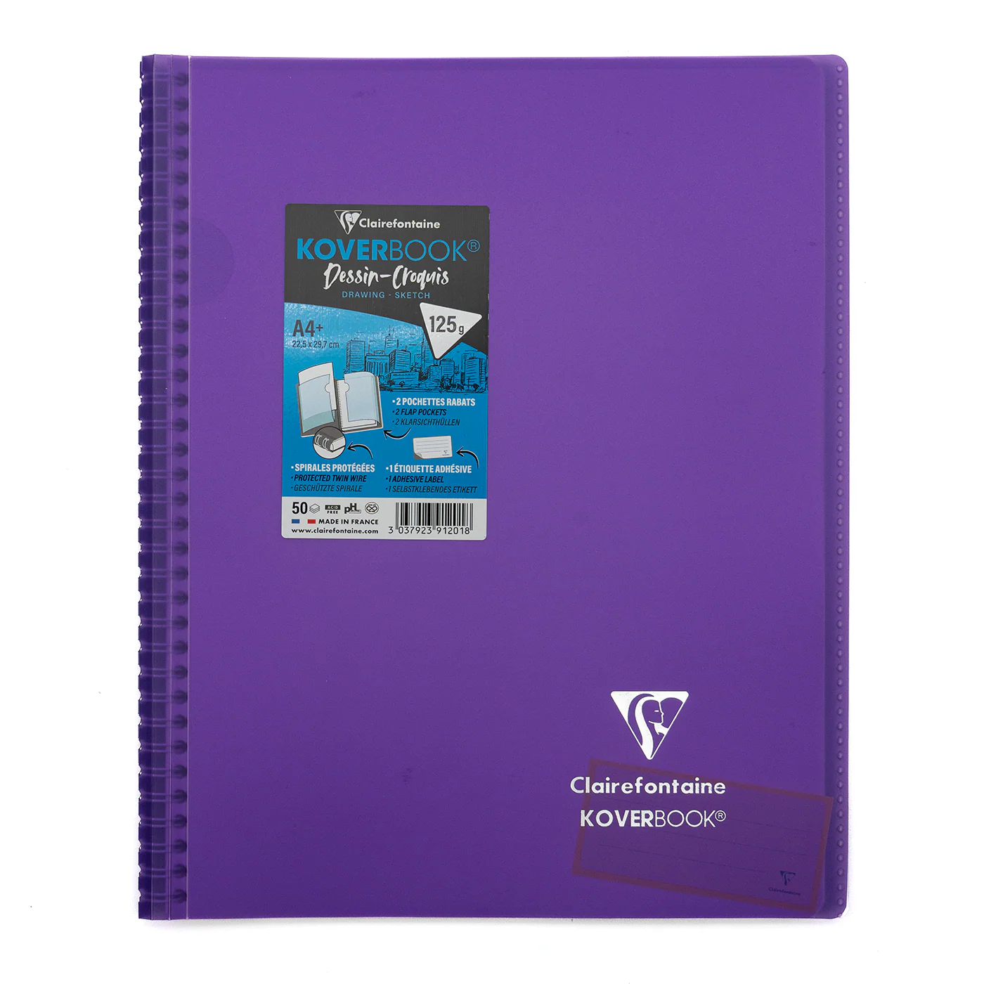 Clairefontaine A4+ Side Wirebound Sketch Notebook - Image 3