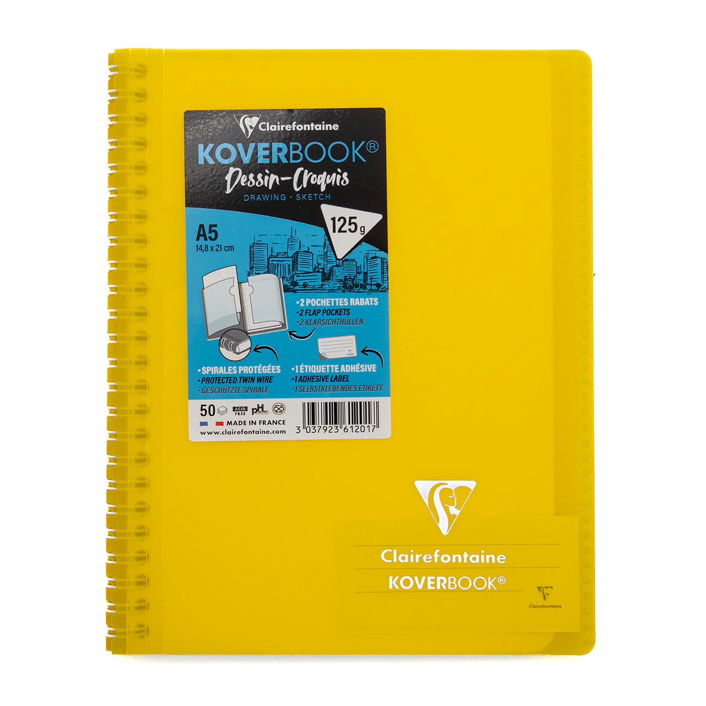 Clairefontaine A5 Side Wirebound Sketch Notebook - Image 11