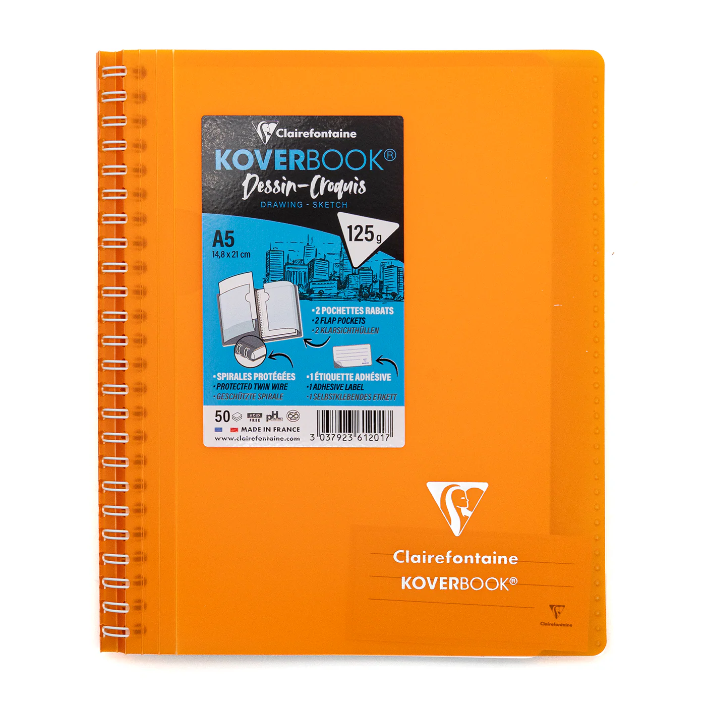Clairefontaine A5 Side Wirebound Sketch Notebook - Image 2