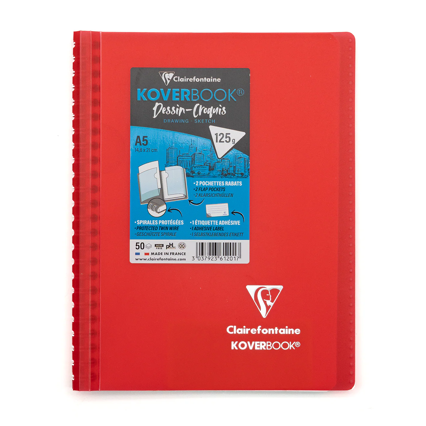 Clairefontaine A5 Side Wirebound Sketch Notebook - Image 3