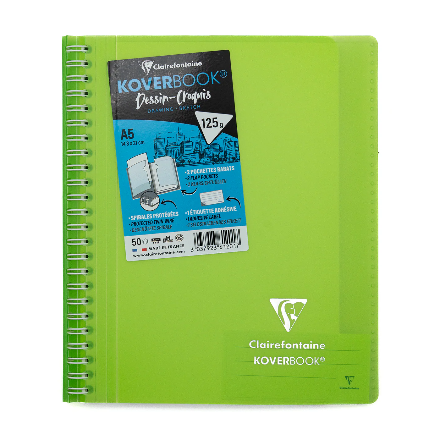 Clairefontaine A5 Side Wirebound Sketch Notebook - Image 4