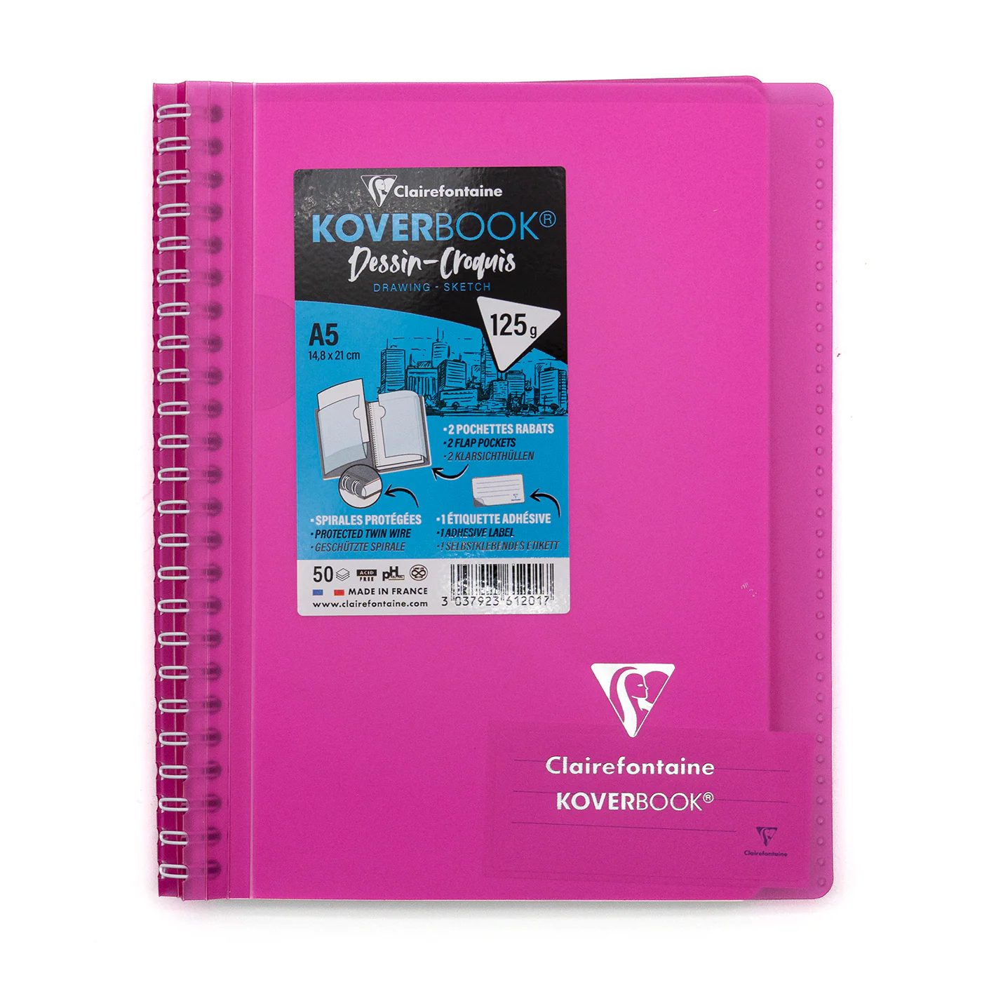 Clairefontaine A5 Side Wirebound Sketch Notebook - Image 5