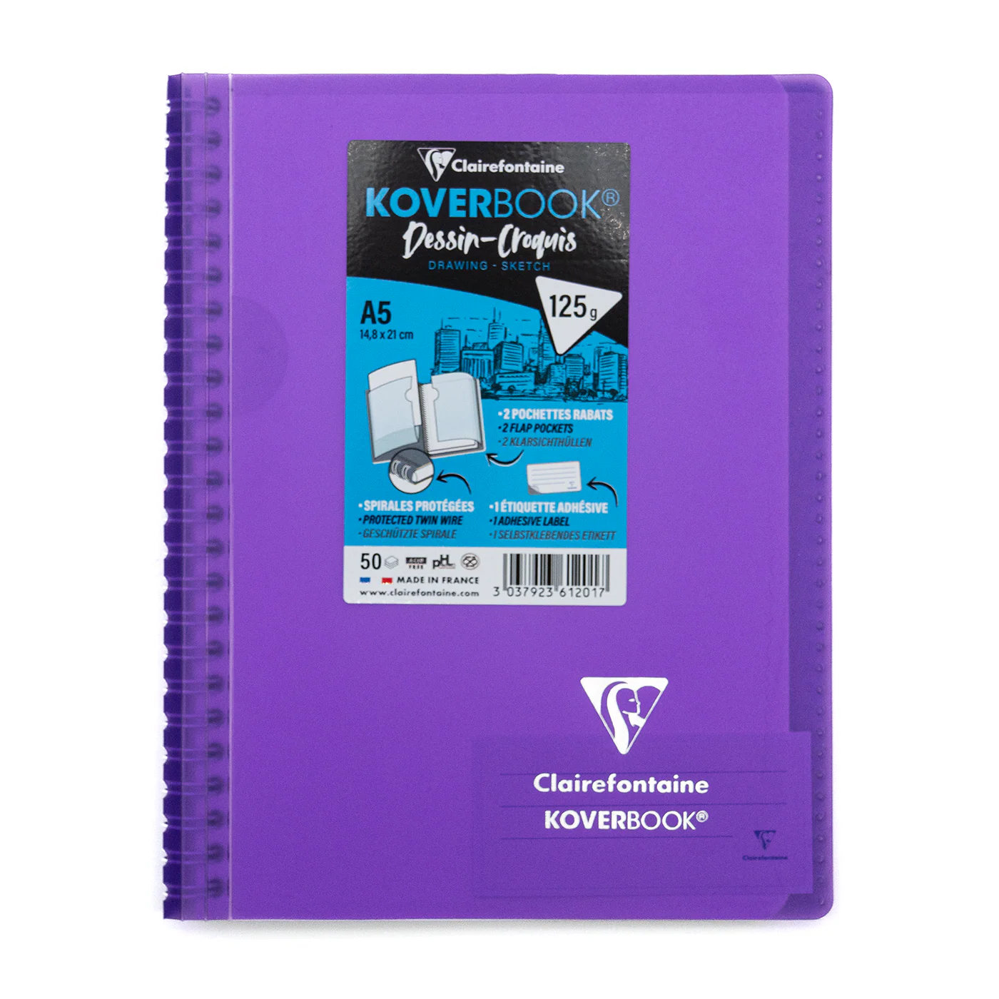 Clairefontaine A5 Side Wirebound Sketch Notebook - Image 6