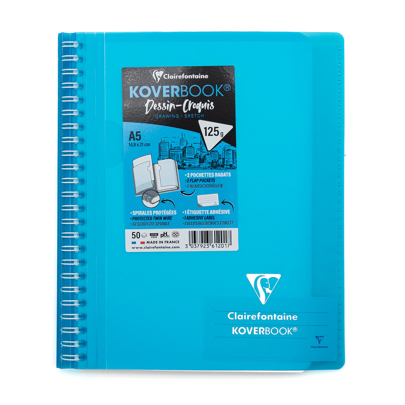 Clairefontaine A5 Side Wirebound Sketch Notebook - Image 8