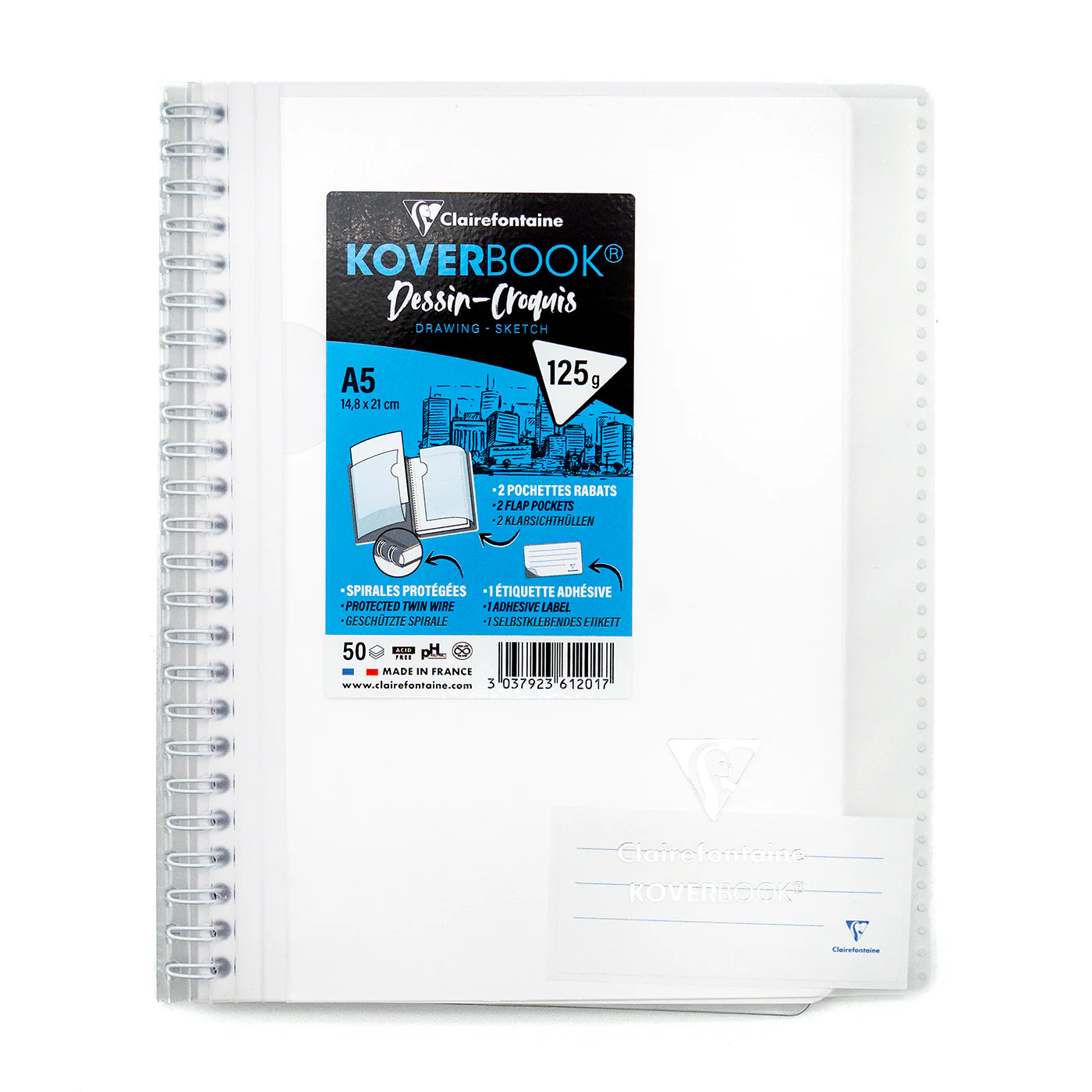 Clairefontaine A5 Side Wirebound Sketch Notebook - Image 9