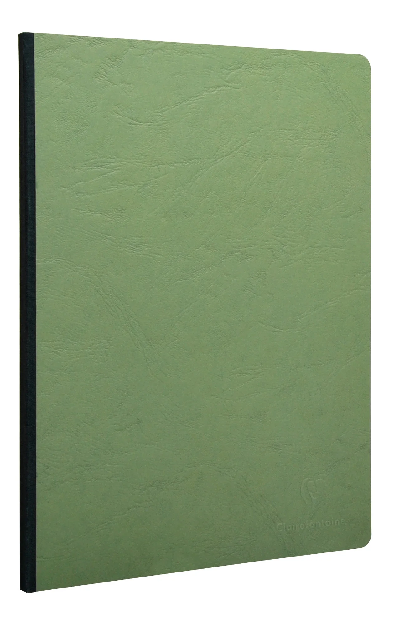 Clairefontaine Basics A4 Side Clothbound Notebook- Green, Lined - Image 2