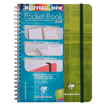 Clairefontaine Classics A5 Side Wirebound Notebook w/ Elastic Closure - Image 2