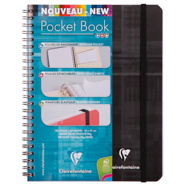 Clairefontaine Classics A5 Side Wirebound Notebook w/ Elastic Closure - Image 4