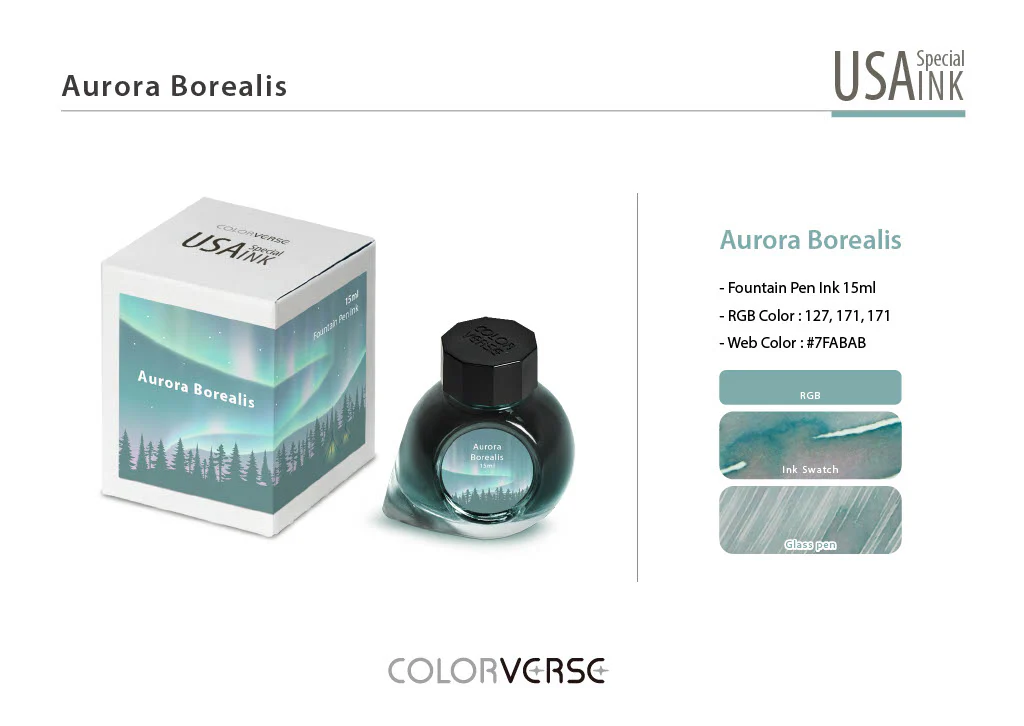 Colorverse USA Special Series Ink- Alaska - Aurora Borealis - Image 2