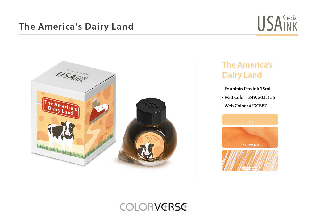 Colorverse USA Special Series Ink- Wisconsin - The America's Dairy Land - Image 2