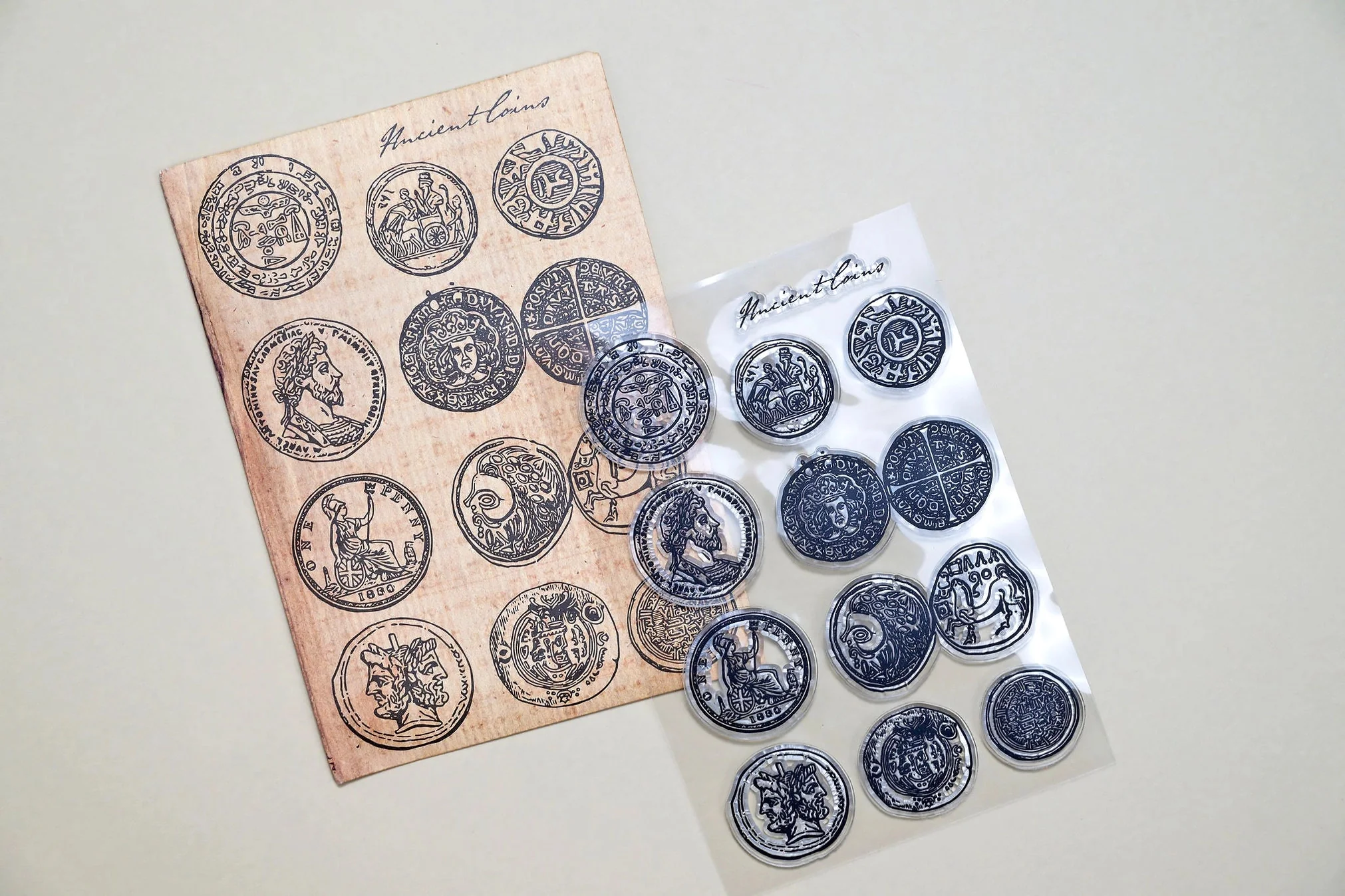 CoraCreaCrafts - Ancient Coins Clear Stamp - Image 2