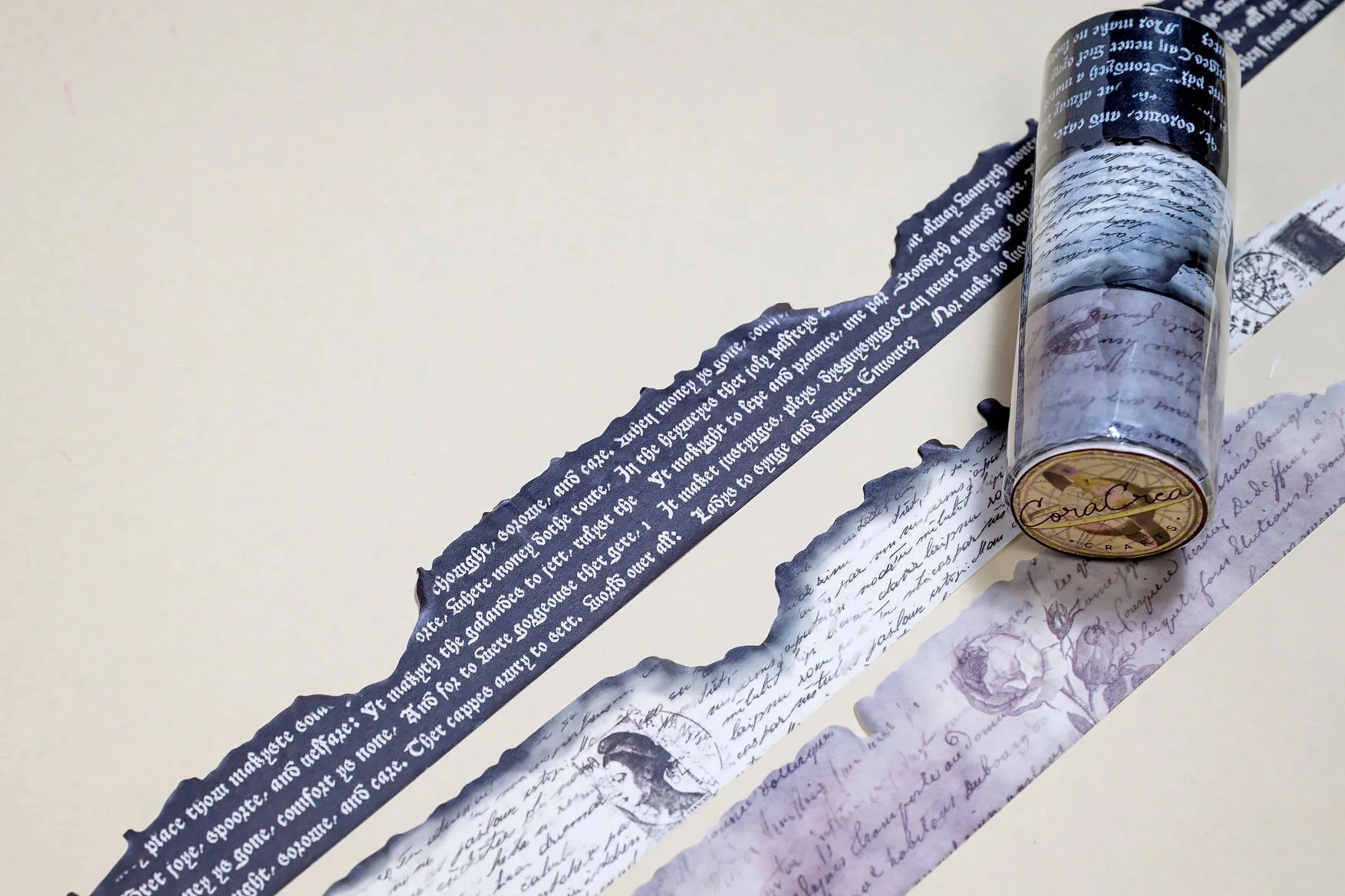 CoraCreaCrafts - Burnt Edges Washi Tape Set of 3 - Image 2