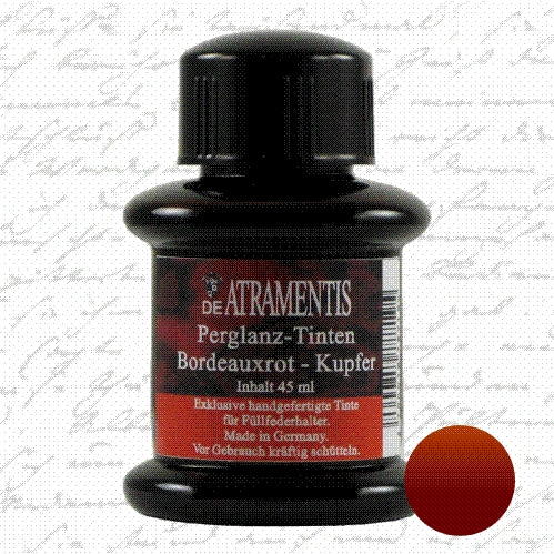 De Atramentis Ink Pearlescent Bordeaux Red Copper - Image 2