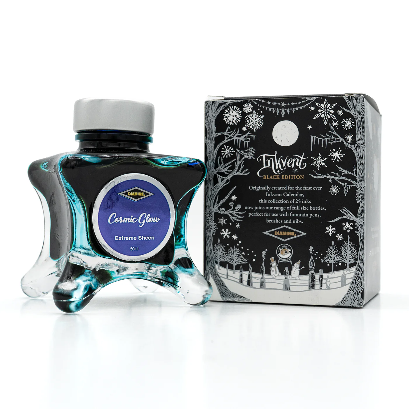 Diamine Black Edition Cosmic Glow Sheening Ink - Image 2