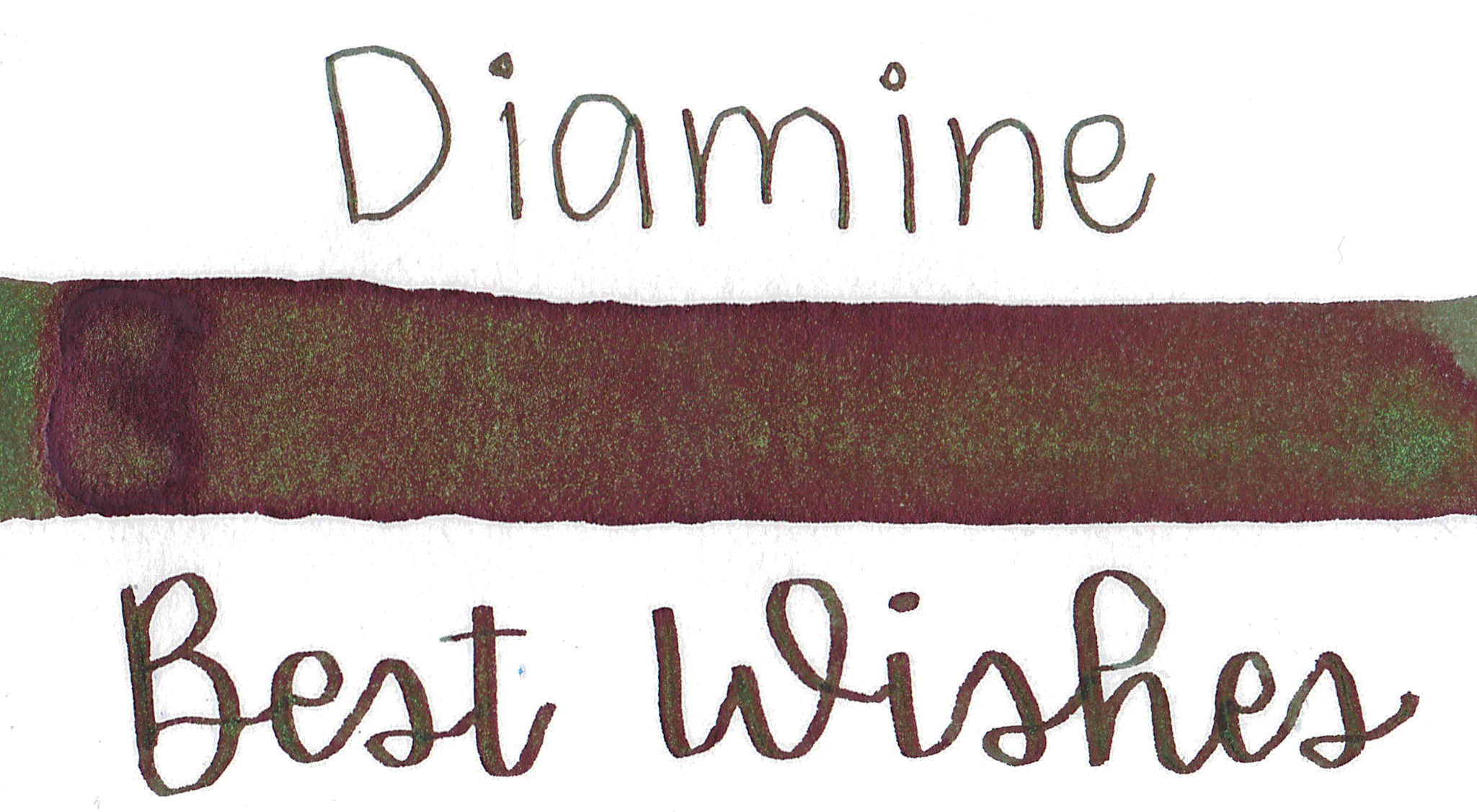 Diamine Green Edition Chameleon & Sheen Ink - Best Wishes