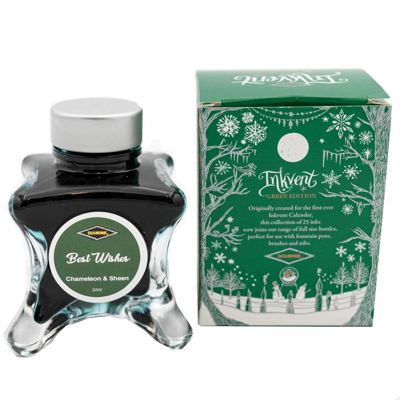 Diamine Green Edition Chameleon & Sheen Ink - Best Wishes - Image 2