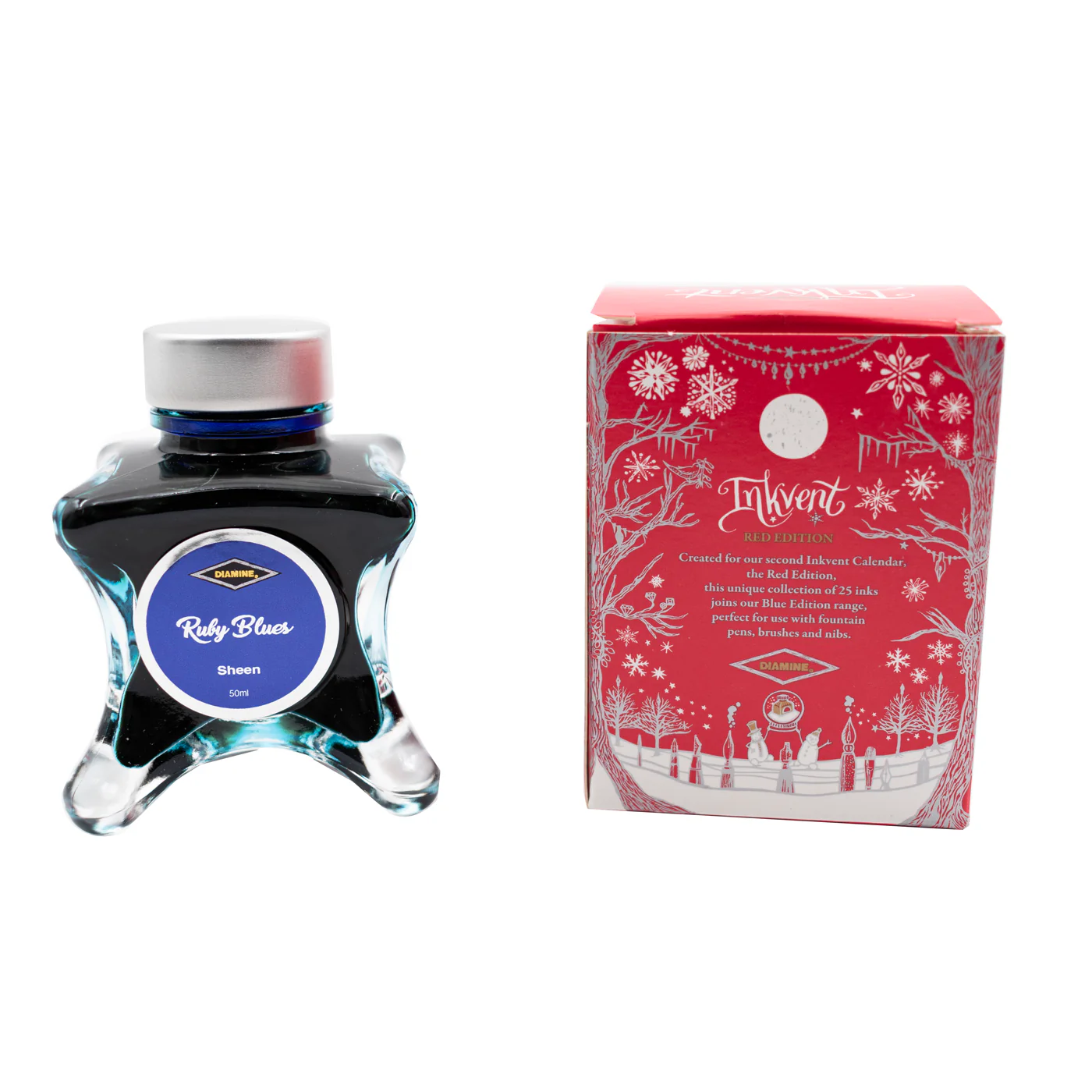 Diamine Red Edition Ruby Blues Sheen - Image 2