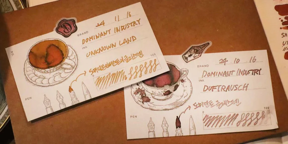 Dominant Industry - Takasago Paper Ink Swatch Cards - Tea Time
