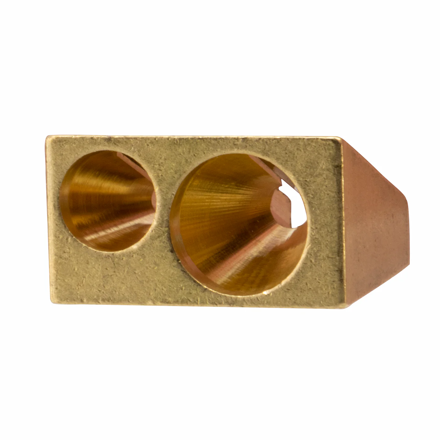 DUX Brass Wedge Double Pencil Sharpener - Image 2