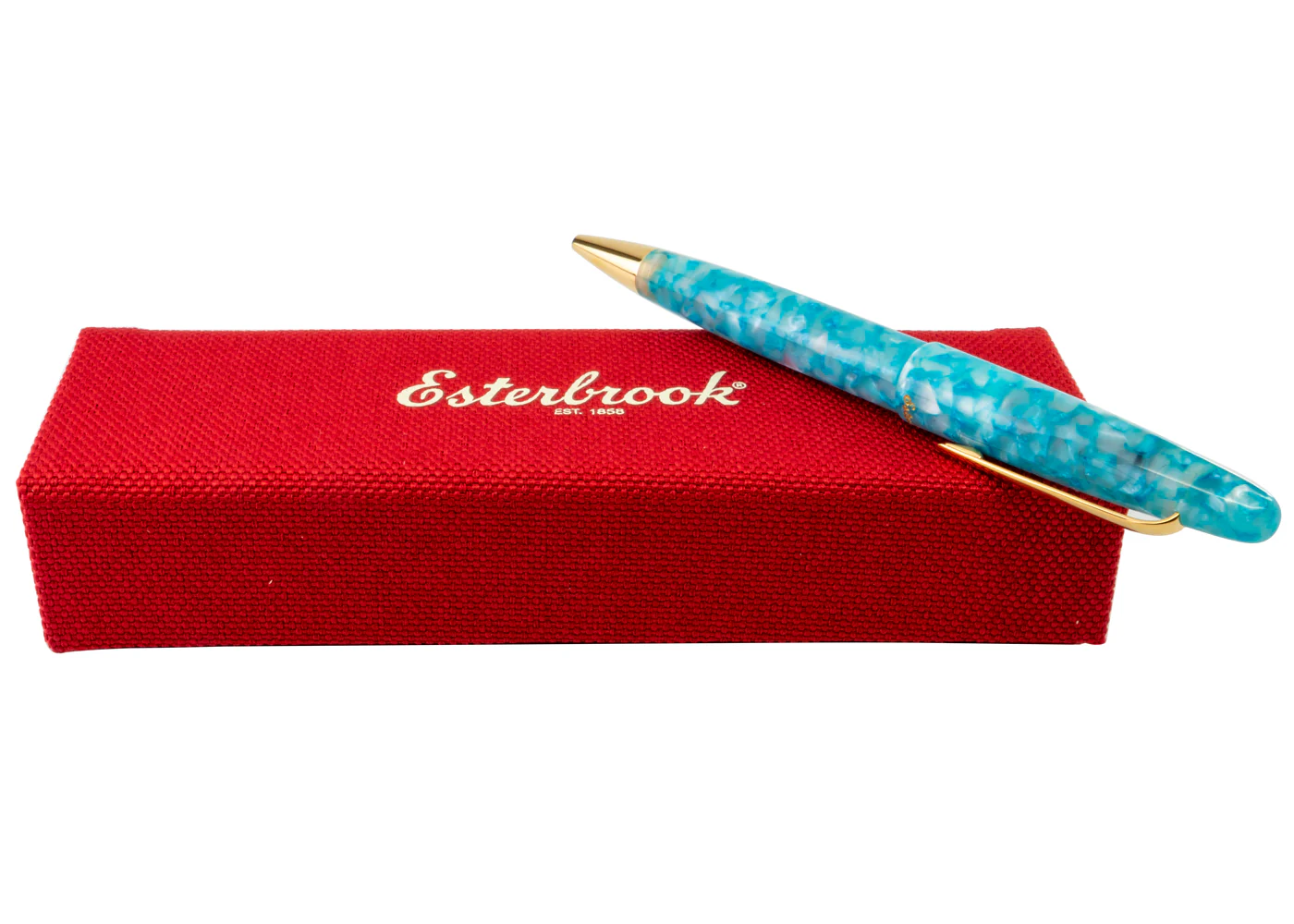 Esterbrook Estie Aqua Turquoise with Gold Trim Ballpoint - Image 2