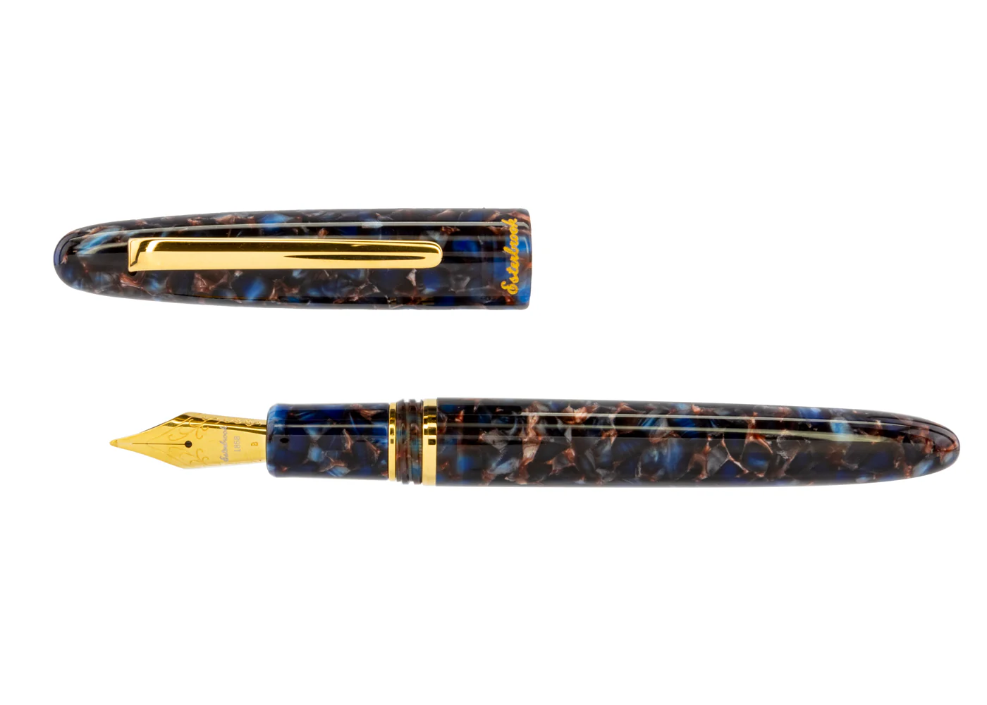 Esterbrook Estie Nouveau Bleu with Gold Trim Fountain - Image 3