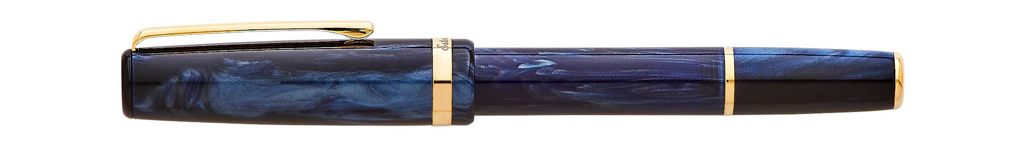 Esterbrook JR Pocket Pen Fountain - Capri Blue with Gold Trim - Image 2