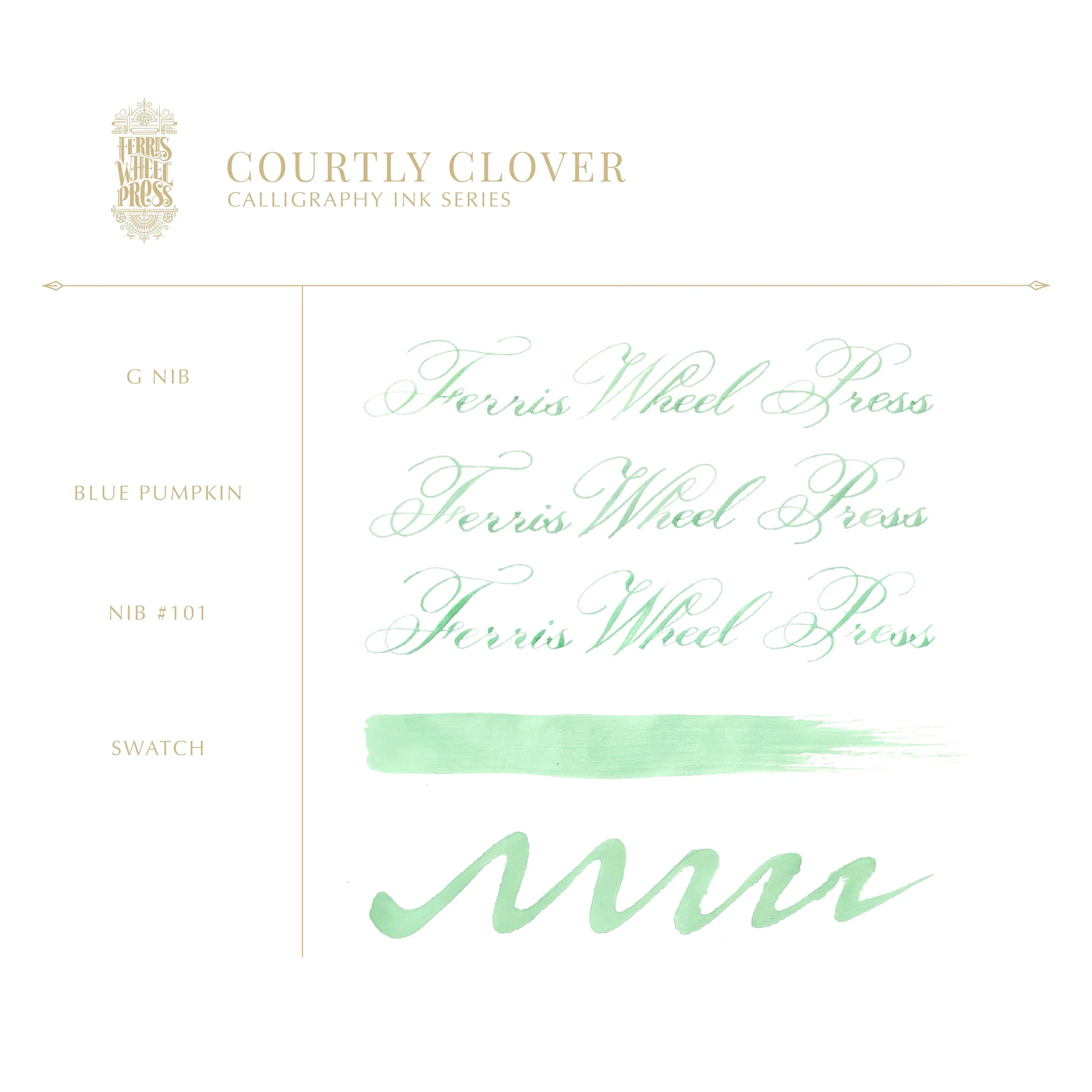 Ferris Wheel Press - Fanciful Events Calligraphy Ink - Courtly Clover - Image 2