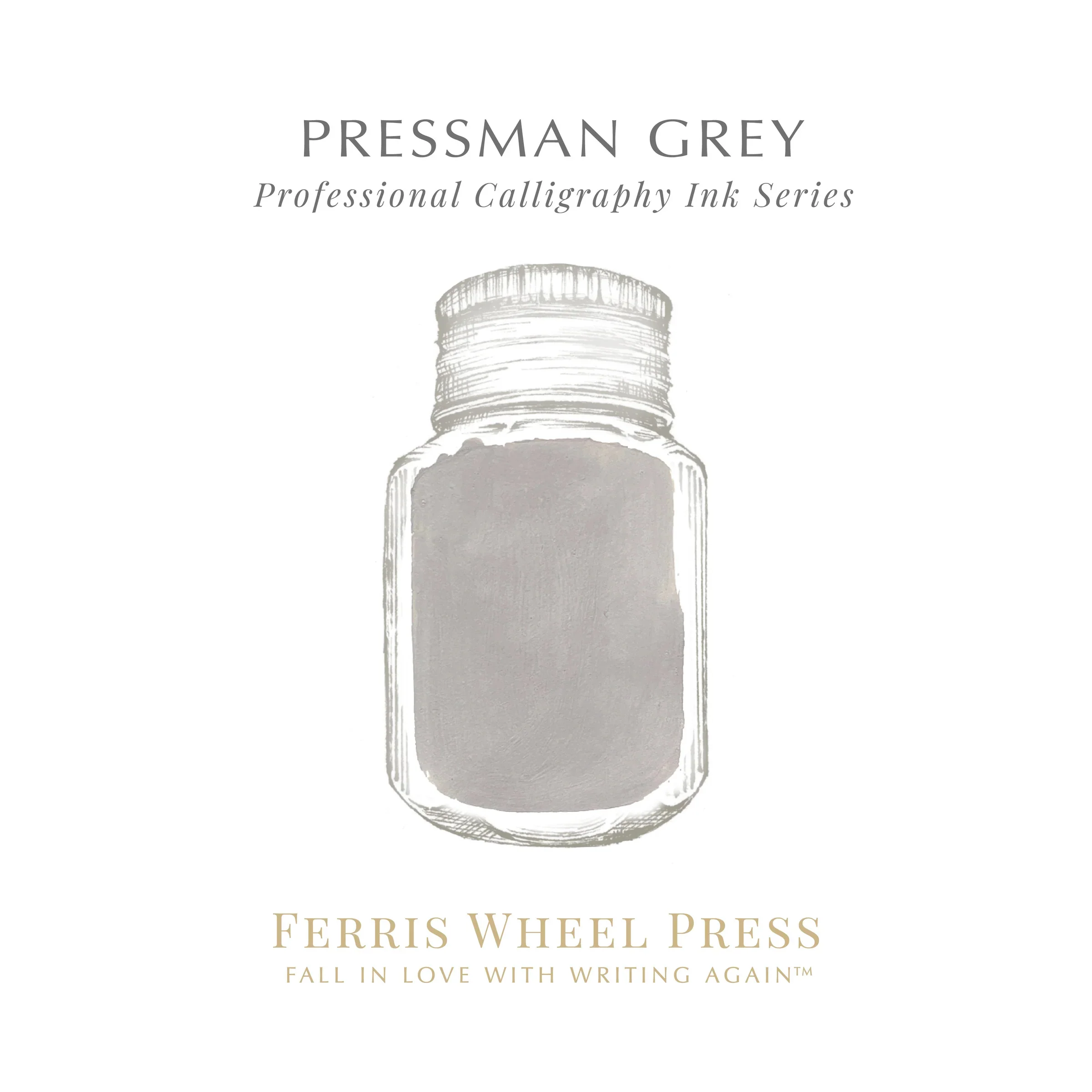 Ferris Wheel Press - Fanciful Events Calligraphy Ink - Pressman Grey - Image 3