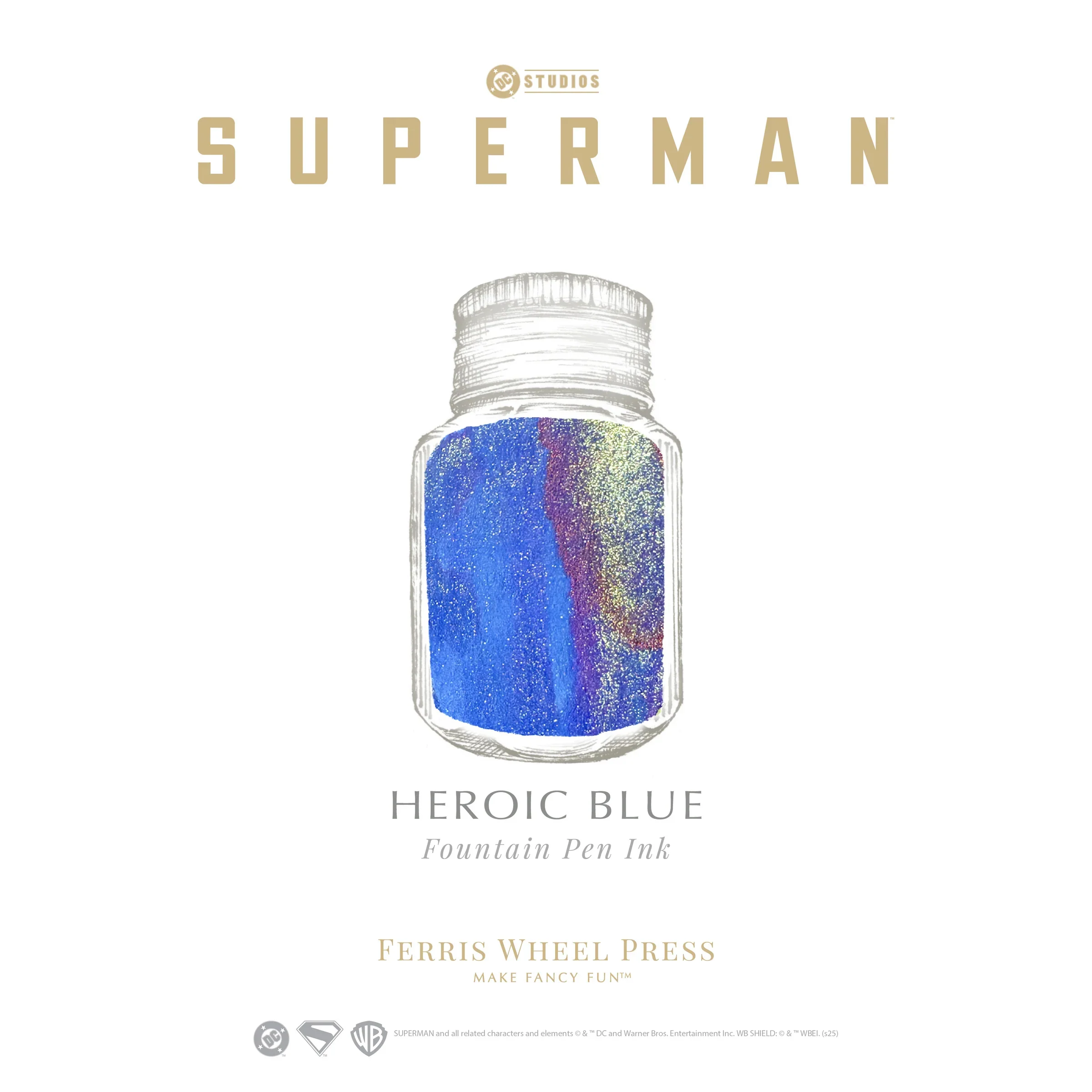 Ferris Wheel Press - Superman Heroic Blue Ink - Image 2