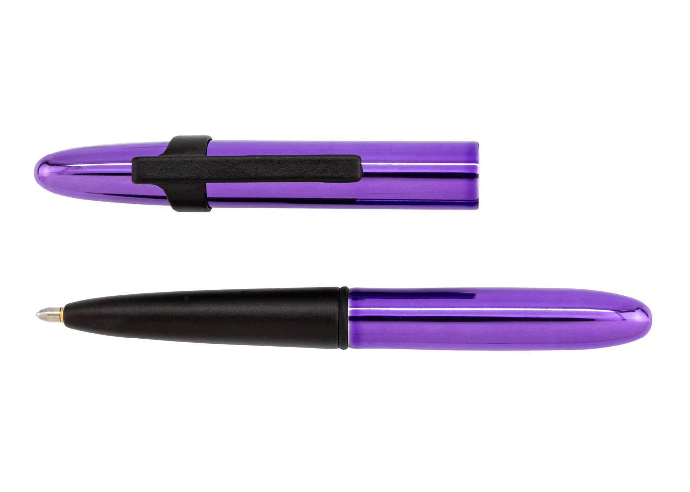 Fisher Space Pen Bullet - Purple Haze with Black Finger Grip & Matte Black Clip - Image 3