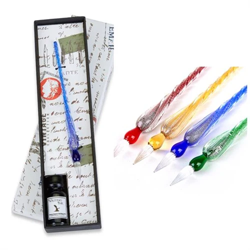 Freund Mayer Glass Dip Pen & Ink Set - Image 2