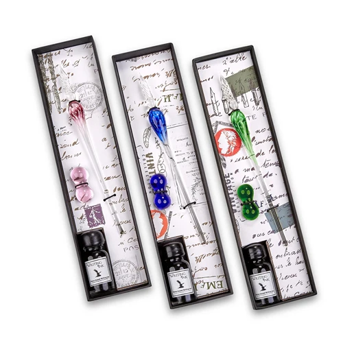 Freund Mayer Glass Flower Dip Pen and Ink Set - Image 4