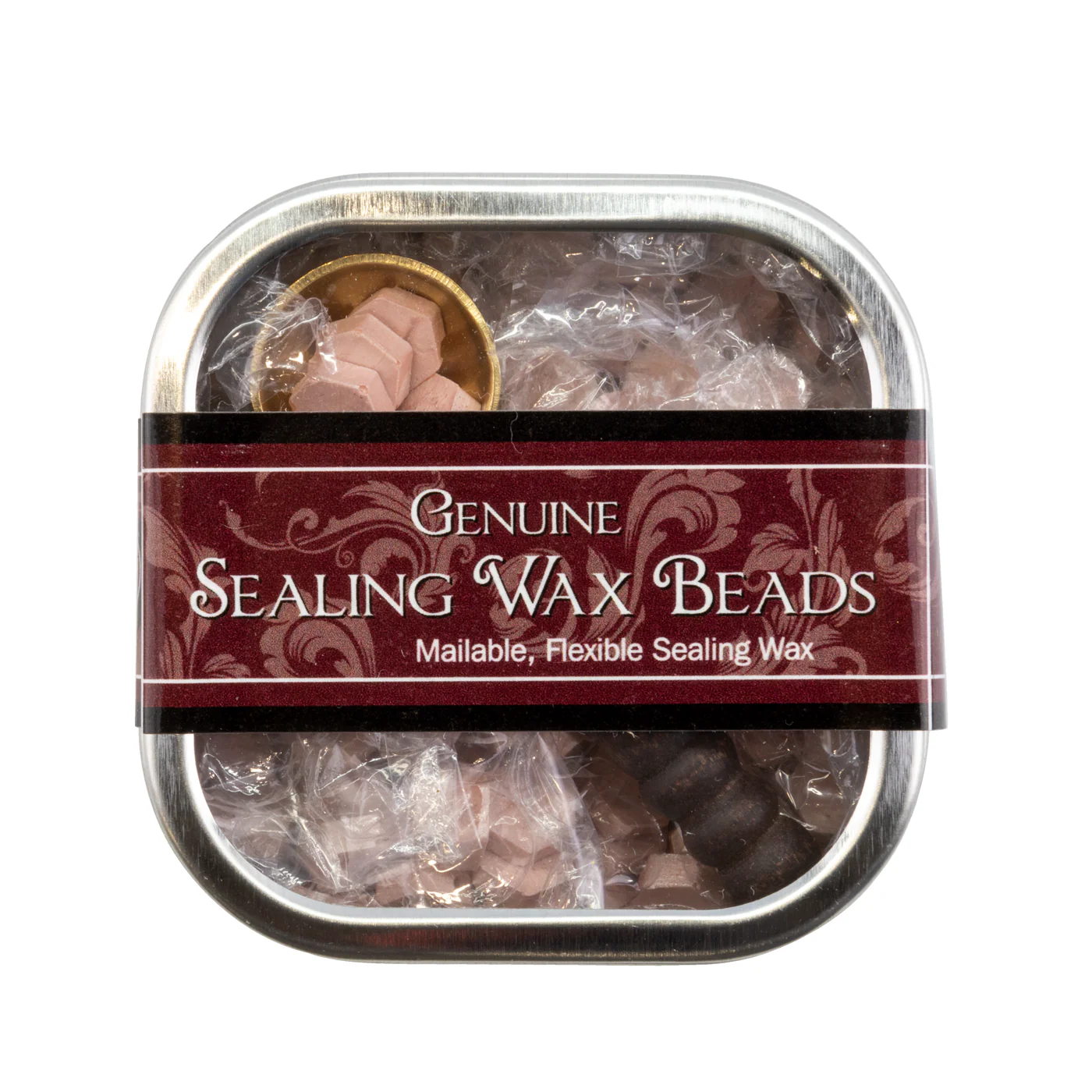 Freund Mayer Sealing Wax Beads in Tin with Spoon - Image 3