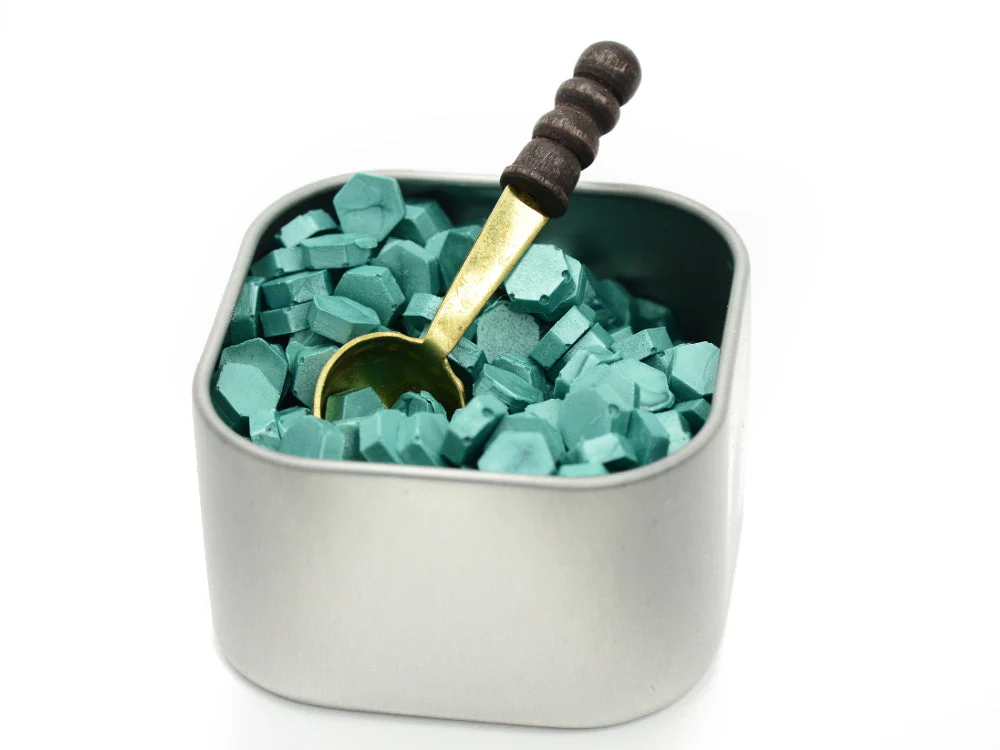 Freund Mayer Sealing Wax Beads in Tin with Spoon - Image 6
