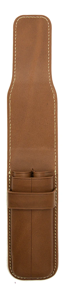 Galen Leather Co. Flap Pen Case for 2 Pens - Brown - Image 2
