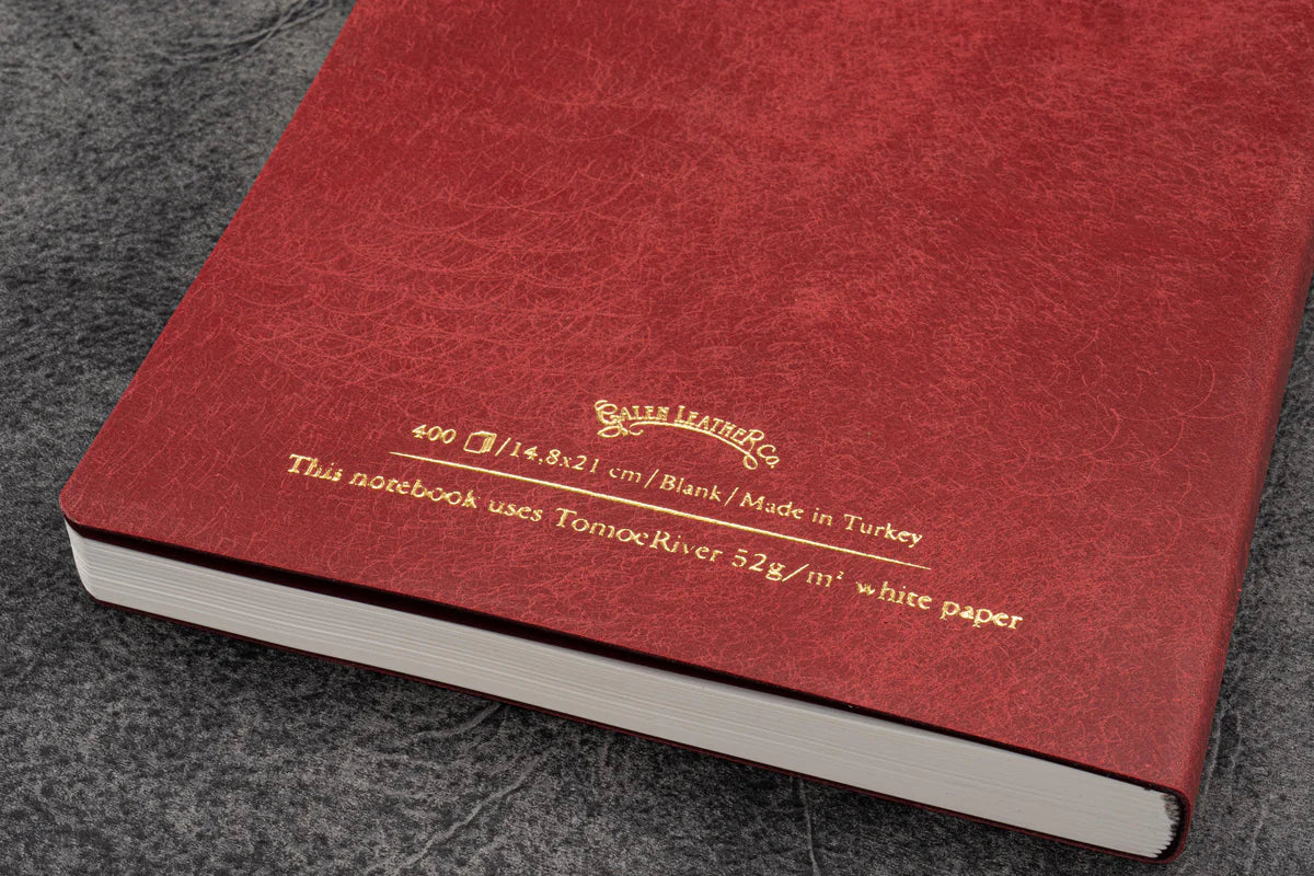 Galen Leather Co. Leather Notebook - Tomoe River Paper - A5 - Carmine Red - Image 2