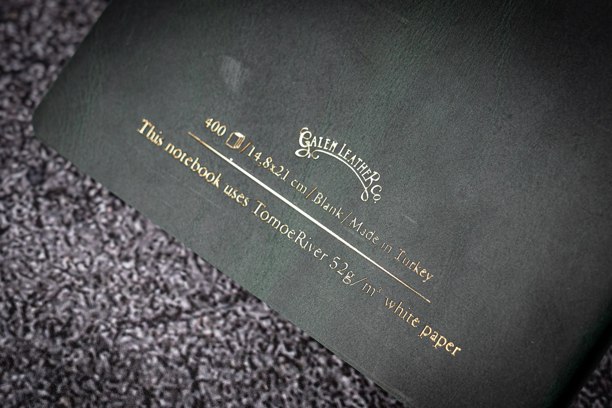 Galen Leather Co. Leather Notebook - Tomoe River Paper - B6 Crazy Horse Green - Image 3