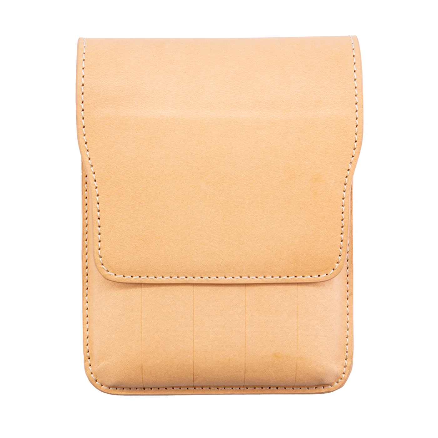 Galen Leather Co. Magnetic Flap Pen Case for 5 Pens - Undyed Leather