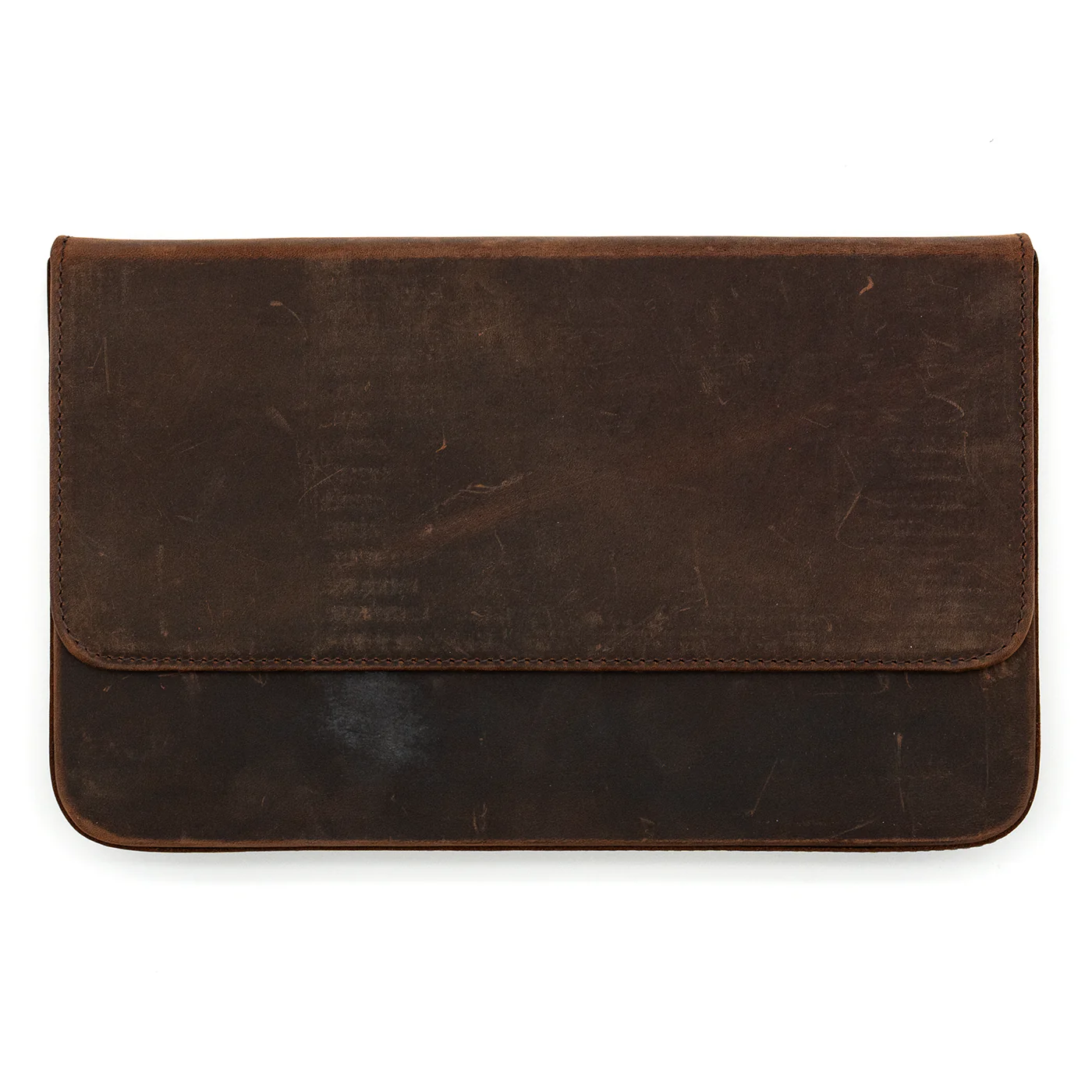 Galen Leather Co. Magnum Opus 12 Slot Hard Magnetic Pen Case- Crazy Horse Havana Brown - Image 2