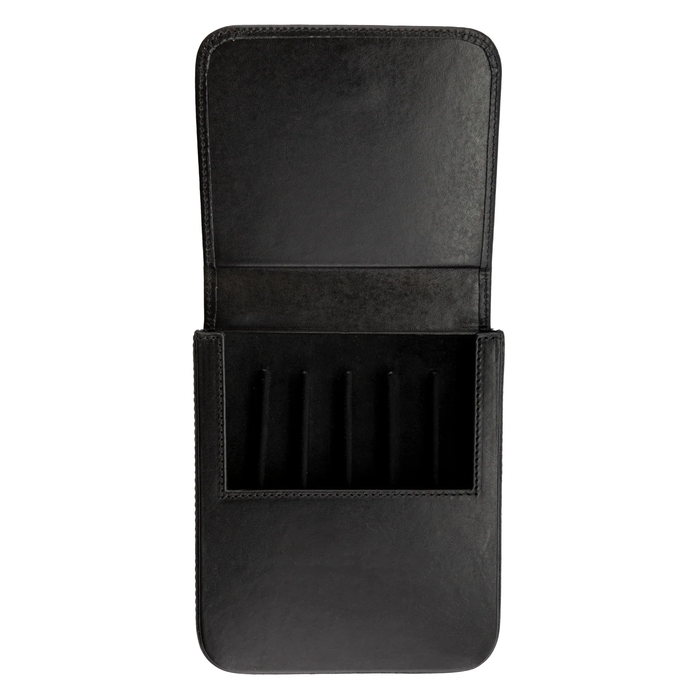 Galen Leather Co. Magnum Opus 6 Slot Magnetic Hard Pen Case - Black - Image 2