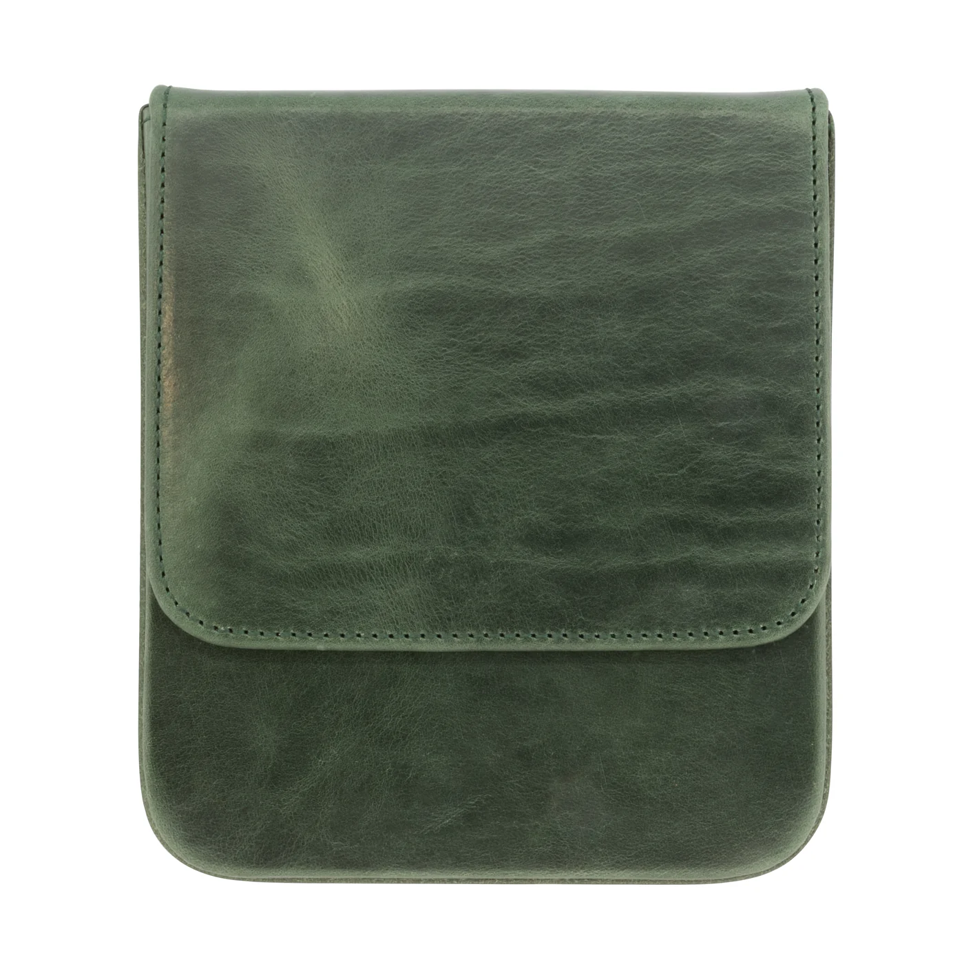 Galen Leather Co. Magnum Opus Magnetic 6 Slot Hard Pen Case - Crazy Horse Forest Green