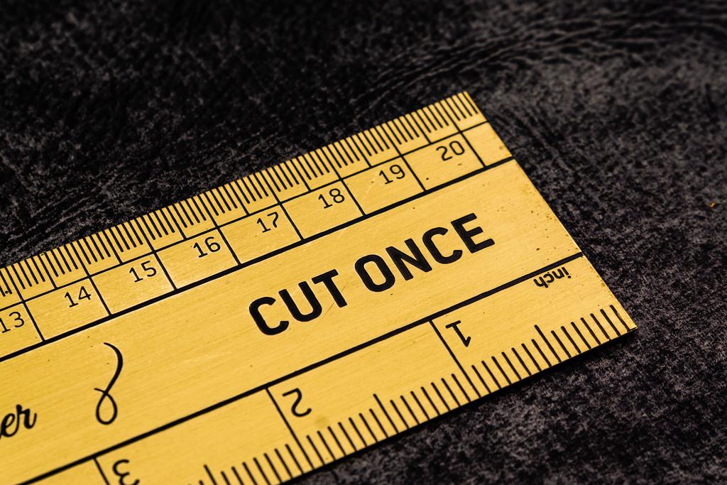 Galen Leather Co. Vintage Inspired Brass Ruler- Imperial & Metric Measurements - Image 3