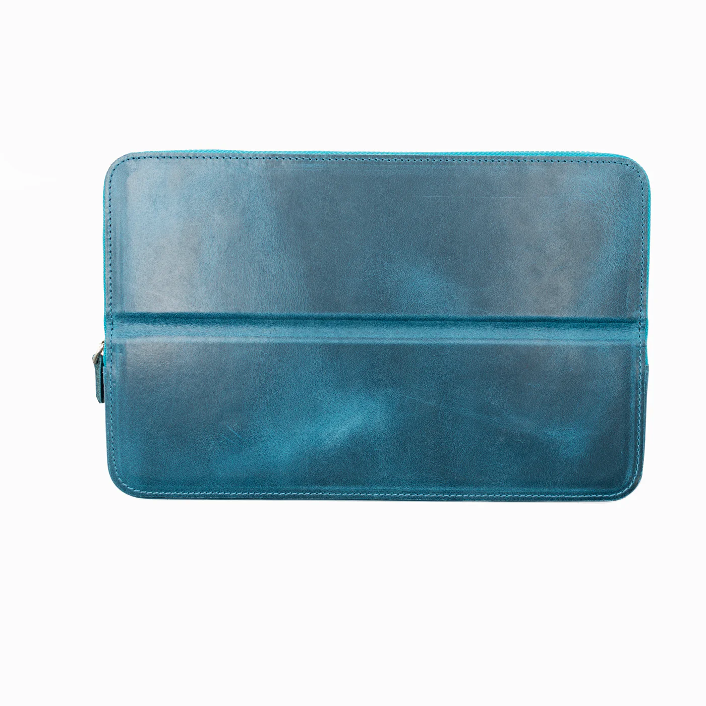 Galen Leather Co. Zipper Magnum Opus 12 Slot Hard Pen Case - Crazy Horse Ocean